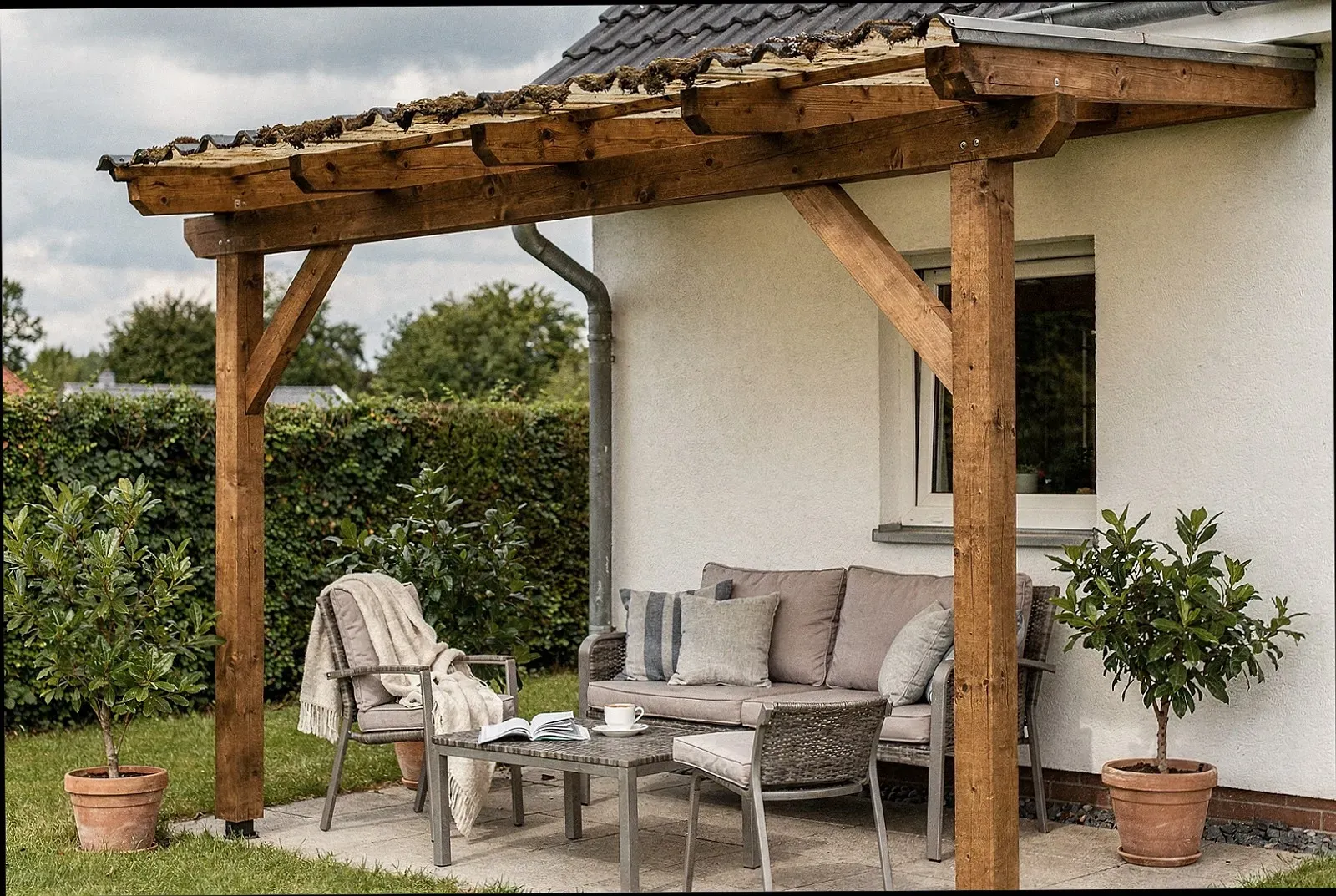 Terrassenüberdachung aus Holz in Paderborn